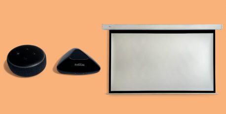 How to control projector screen with Alexa?