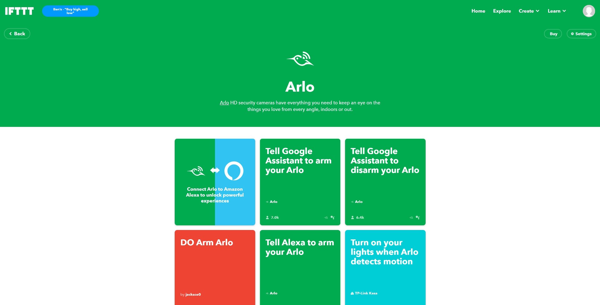 How To Connect Arlo with IFTTT