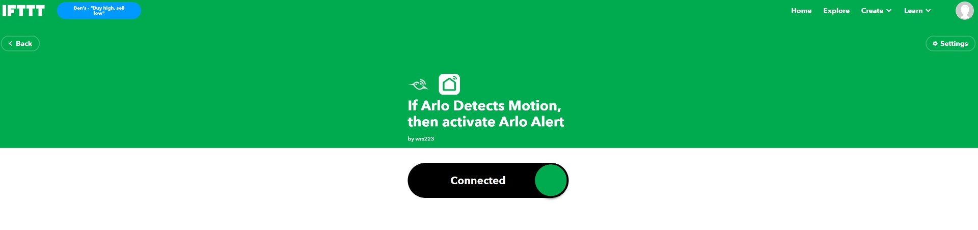 How To Connect Arlo with IFTTT