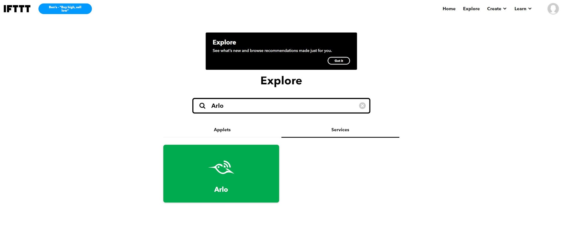 How To Connect Arlo with IFTTT